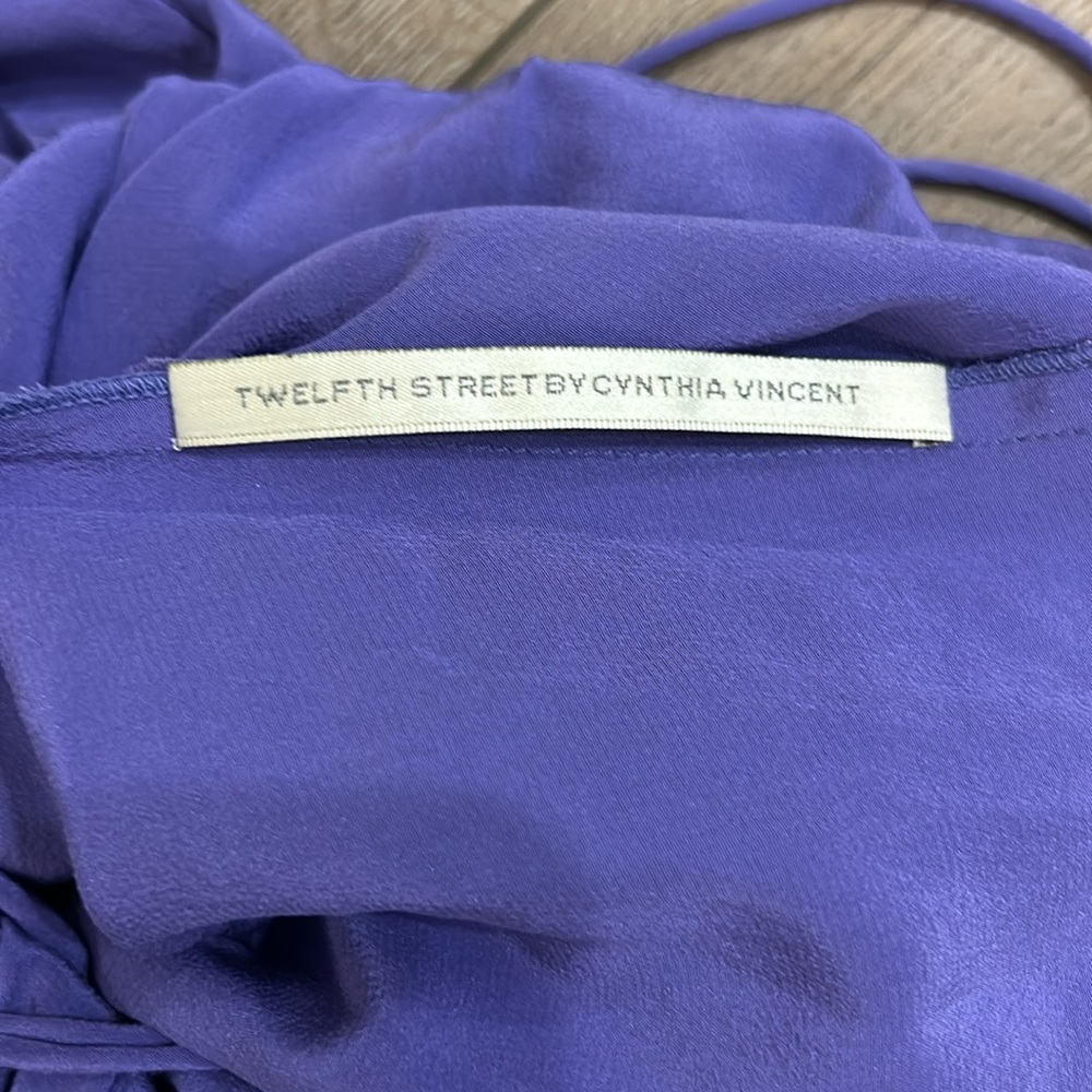 Gorgeous Rare Purple Empire Waist Silk Slip Dress - Size Small - Picture 6 of 6